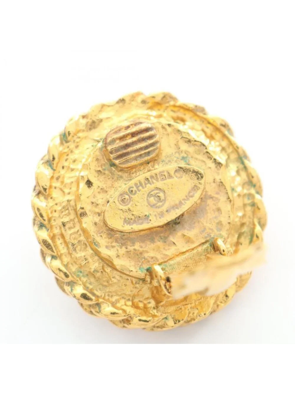 Chanel Earrings Round Gold